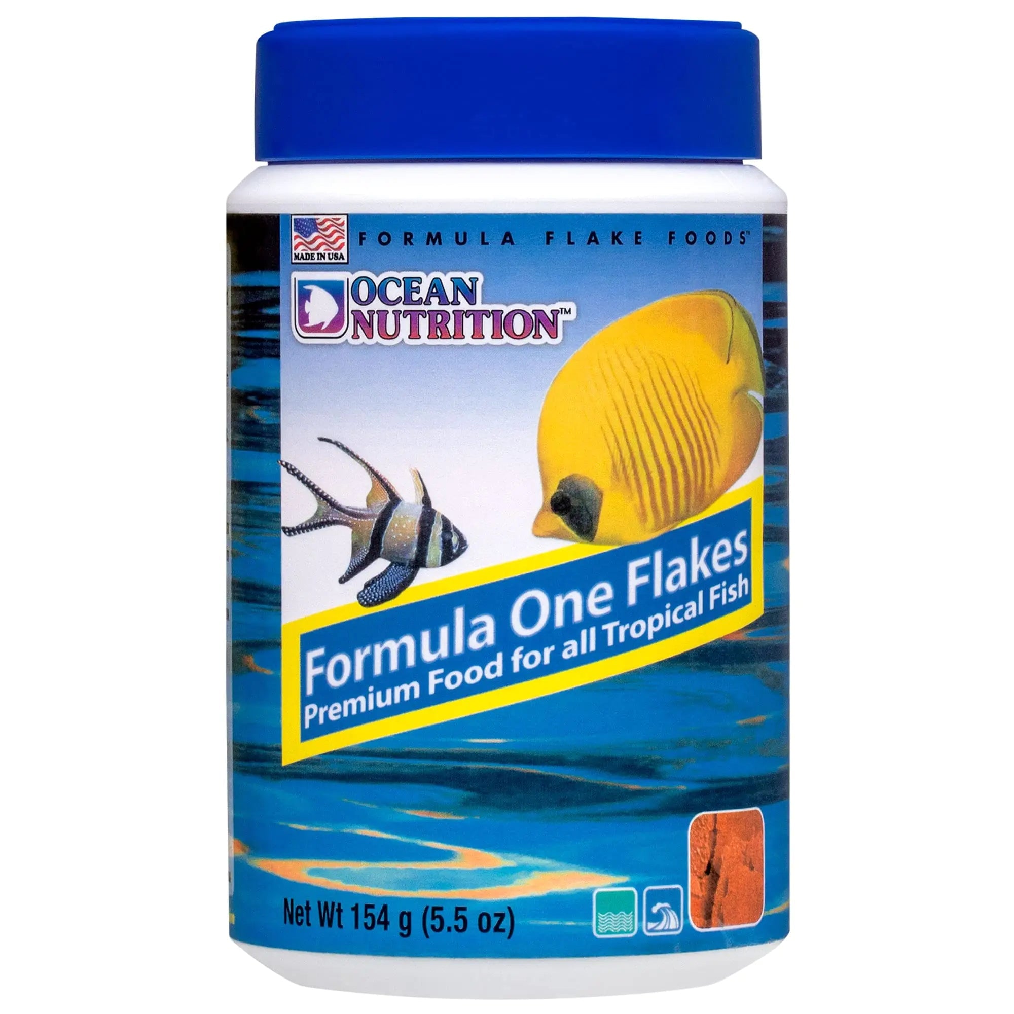 Ocean Nutrition Formula One Flake Fish Food - Natural Ingredient Fish Food Flakes for All Saltwater Tropical Fish - Supports Health & Coloration Does Not Cloud Water Made in USA 5.5 oz (154 g) Lootquake LLC