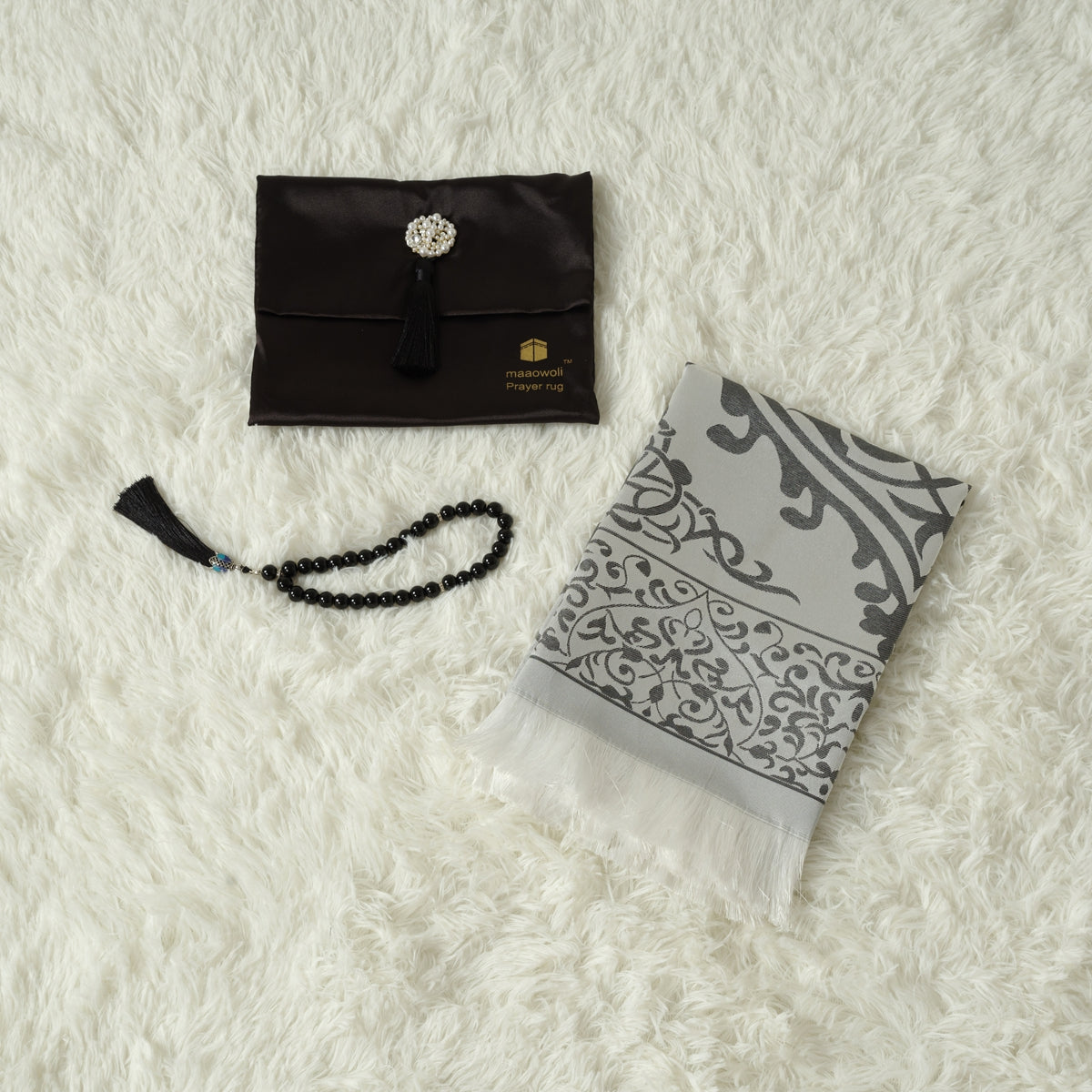New Luxury Prayer Mat and Tasbeeh Set (MR056) - SJB-DIAMOND ELITES