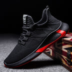 Men's Lace Up Casual Men's Shoes Fly Woven Mesh Breathable Pi-Mart