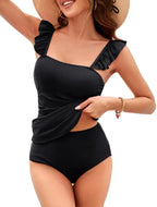 Women's Two-piece Casual Swimsuit P17 Black - SJB-DIAMOND ELITES