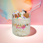 1pc Valentine's Day Scented Candle in Glass Jar - Single-Wick, Glitter Embellished, Indoor Use, Perfect for Cafe, Bakery, Restaurant Decor, Ideal for Mother's Day, Graduation, Juneteenth, Labor Day, Valentines Decorations