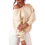 Sexy Elegant Round Neck Bowknot Decor Hollow Out Sweatshirt T-Shirt Pullover Tops 2025 Autumn Winter Spring New Fashion Casual Pi-Mart