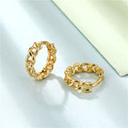 Glossy Chain Ear Clip Women's Simple Twist Earrings