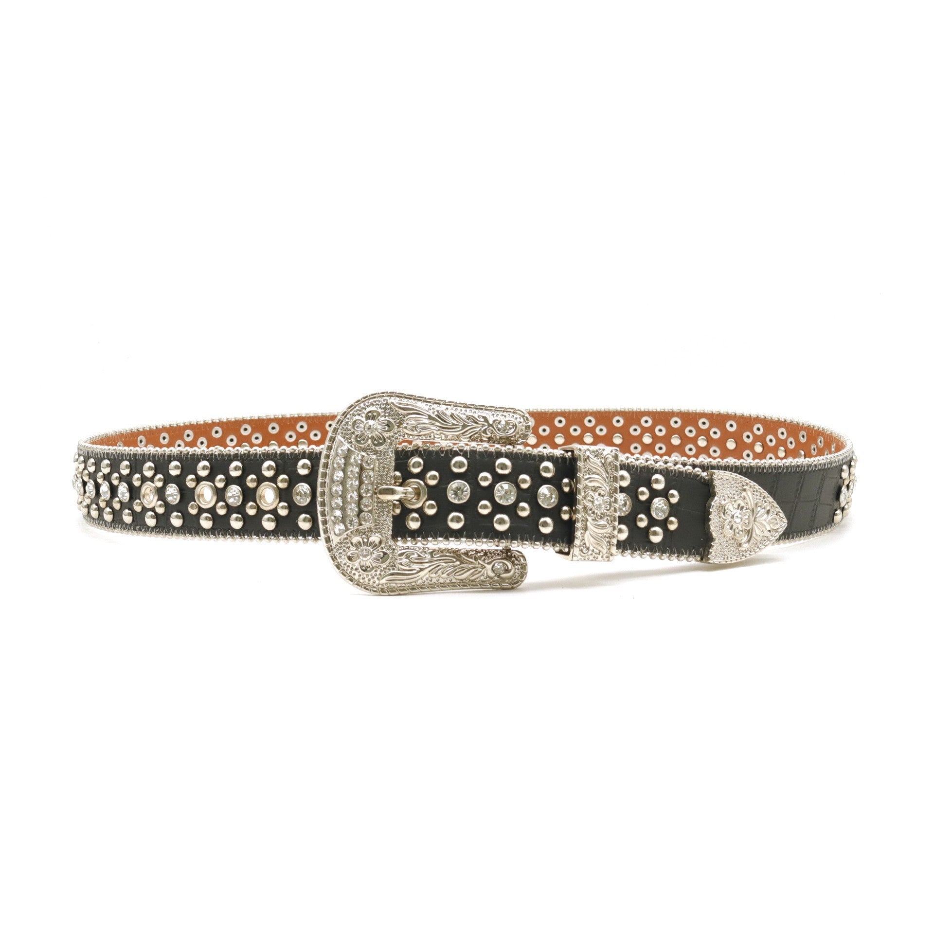 Fashion Personality Rhinestone Men's Belt Rivet Pi-Mart