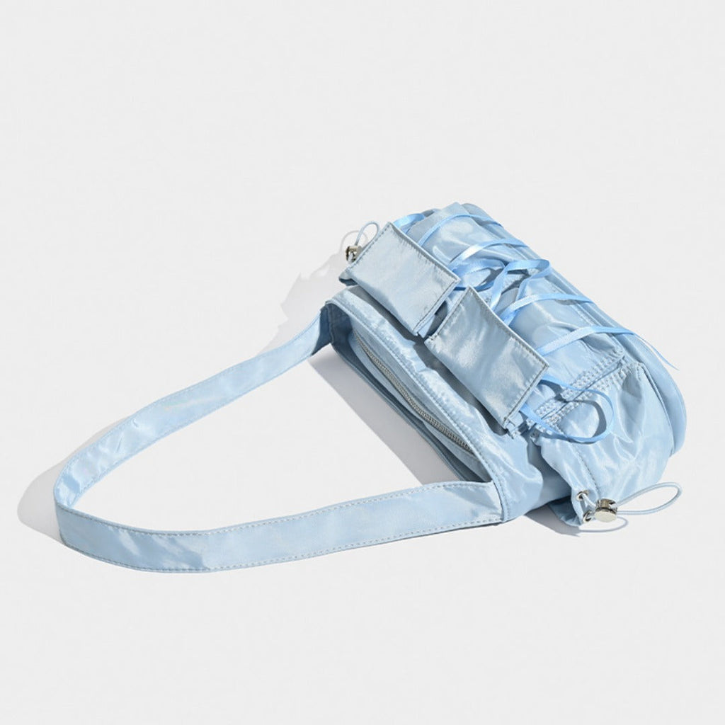 Summer nylon texture portable shoulder bag, casual underarm bag, hobo shoulder bag, top handle shoulder purse - SJB-DIAMOND ELITES