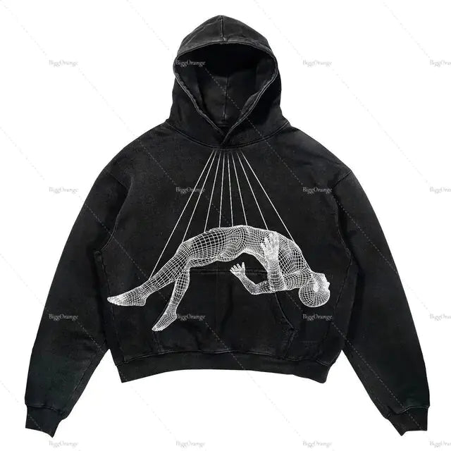 Punk Wind Ninja Printed Hoodies Pi-Mart