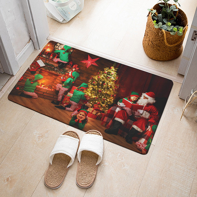 Christmas Floor Mat Bedroom Bathroom Home Absorbent Non-slip Pi-Mart