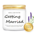 Lavender Bliss Bridal Shower Candle - 3.5oz Soy Wax Scented Candle with True Love & Happy Ever After Aroma, Ideal for Engagement, Bachelorette Party & Wedding Gifts, Infused with Lavender Essence, Wedding Favor Candle|Elegant Lootquake LLC