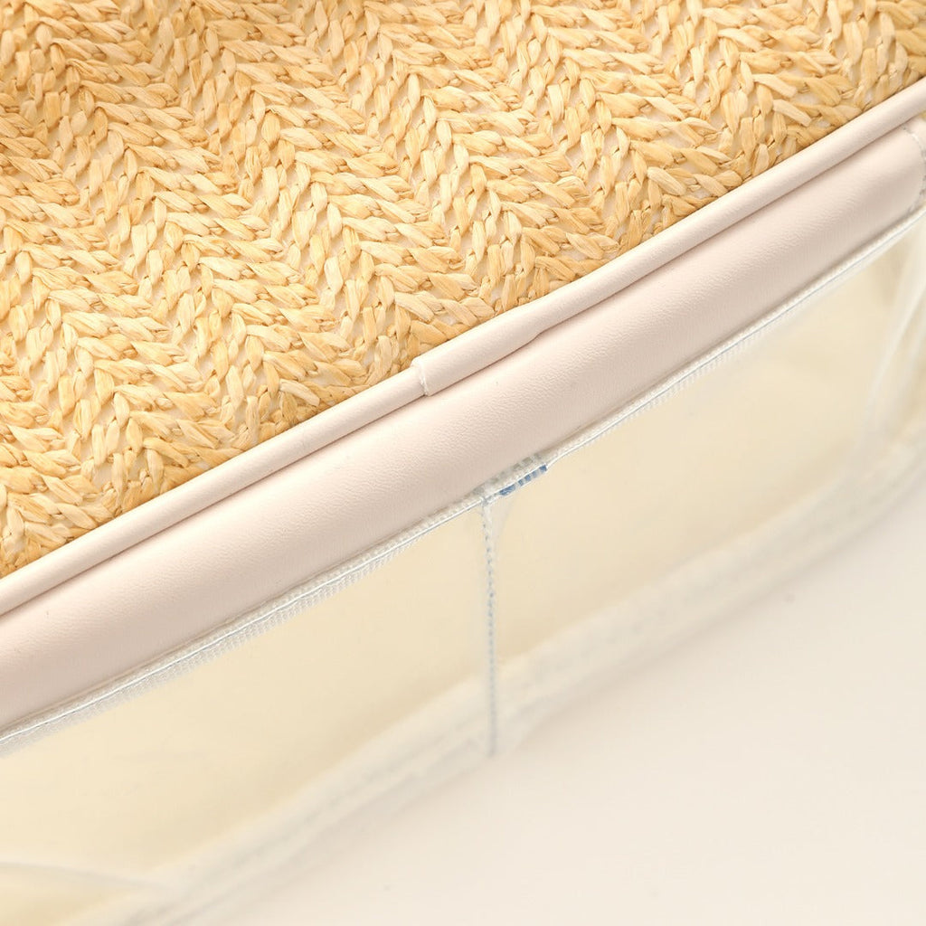 Large capacity PVC straw makeup bag for women,Portable travel toiletry bags, cosmetics portable storage bags, lightweight makeup bags, - SJB-DIAMOND ELITES