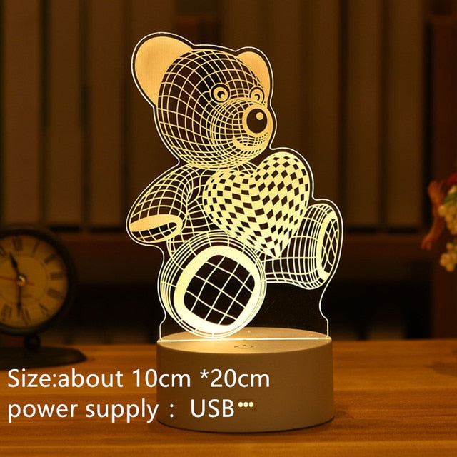 3D Table Night Lamp - SJB-DIAMOND ELITES