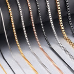 Stainless Steel Box Chain Necklace Pi-Mart