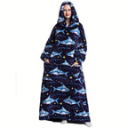1pc Extra Long Wearable Blanket Hoodie With Sleeves - Ultra Soft, Super Warm, and Cozy Fleece Oversized Hoodie Blanket with Giant Pocket for Snuggling Up - Perfect Gift for Women, Men, and Mom Lootquake LLC