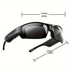 Smart Video Glasses 1080P HD Camera Glasses with Wireless Headset, Open Ear Speaker, AI Real-Time Translation Support 110+ Languages 102° Wide-angle, Sports Outdoor Glasses for Biking, Skiing, Motorcycling, Fishing Lootquake LLC