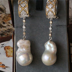 Baroque Freshwater Pearl Earrings Pi-Mart