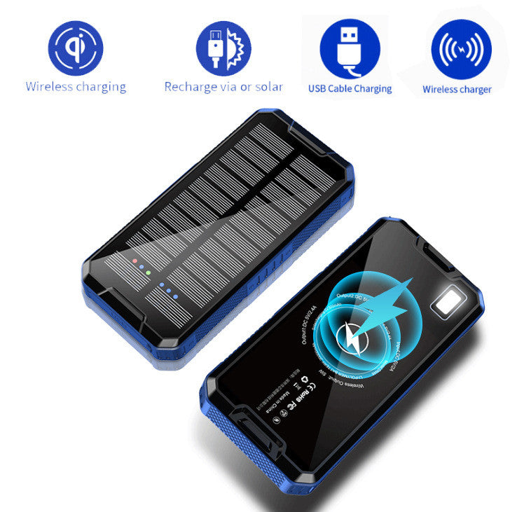 Wireless Charging Of Solar Mobile Power 30000mA Pi-Mart