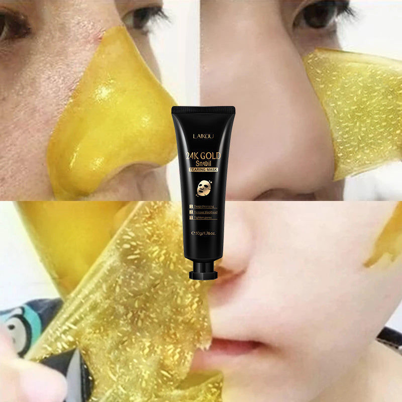 Gold Foil Snail Tear-Off Mask Hydrating Lootquake LLC