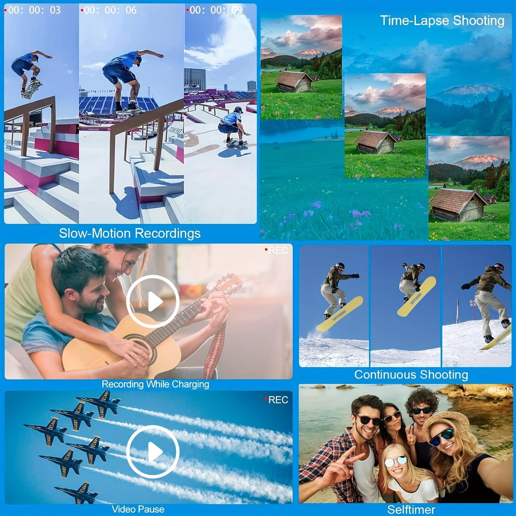 4K Photography Digital Camera - 12x Optical Zoom 72MP YouTube Vlogging Camera With 3" 180° Flip Screen, Auto Focus Compact Camera Lootquake LLC