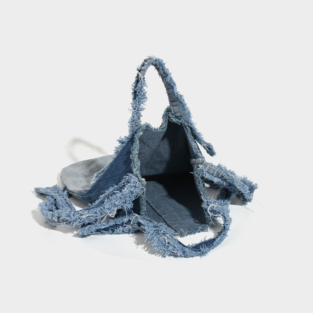 Washed denim bag stray wind, design tote shoulder bag, casual ladies shoulder bag, canvas shoulder hobo bag - SJB-DIAMOND ELITES