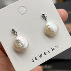 Classic Double Bead Baroque Stud Earrings Pi-Mart