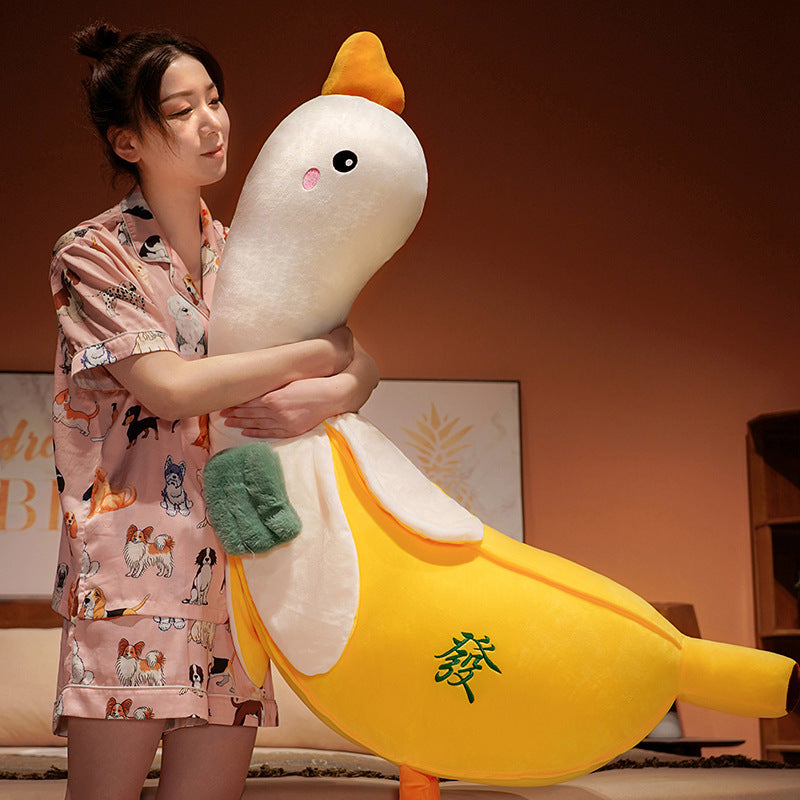 Cartoon Fruit Banana Avocado Big White Goose Doll Toy Pi-Mart