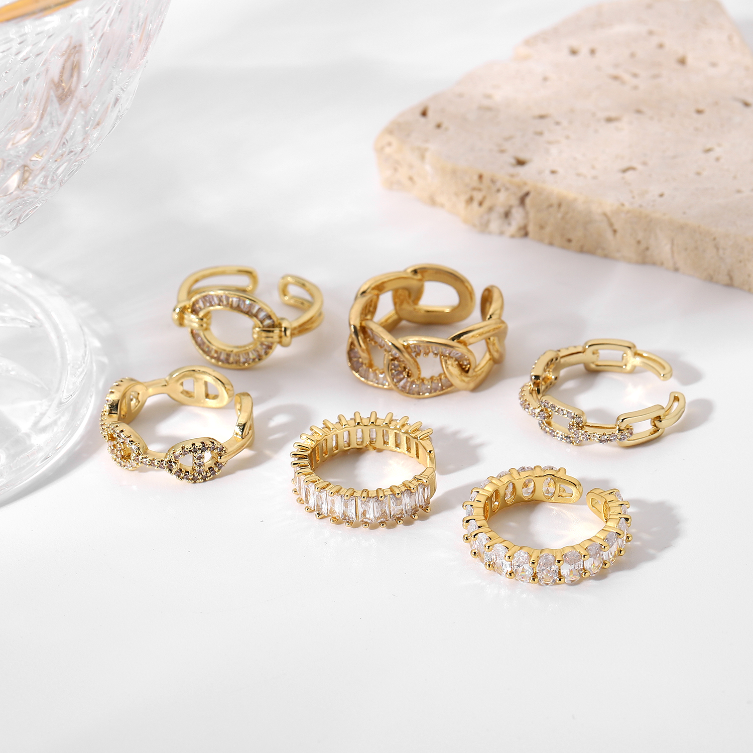 Open Shiny Stone Ring - SJB-DIAMOND ELITES