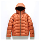 2025 New Unisex Hooded Down Jacket Couple Style Ribbed Pi-Mart
