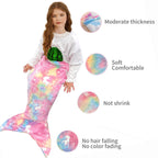 1pc Mermaid Tail Blanket - Glowing Plush Mermaid Wearable Blanket, Suitable For Teen Girls, Teens Adults All Seasons Soft Flannel Fleece Comfortable Blanket Mermaid Unicorn Sleeping Bag, Suitable For Birthday Decoration