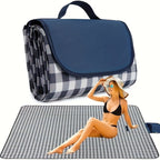 Waterproof Sandproof Picnic Blanket Beach Mat - Large, Machine Washable, Foldable, Ideal for Beach, Travel, Camping, Hiking, Park Grass, Indoor and Outdoor Activities