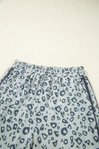 Khaki Leopard Print High Rise Knot Side Pants