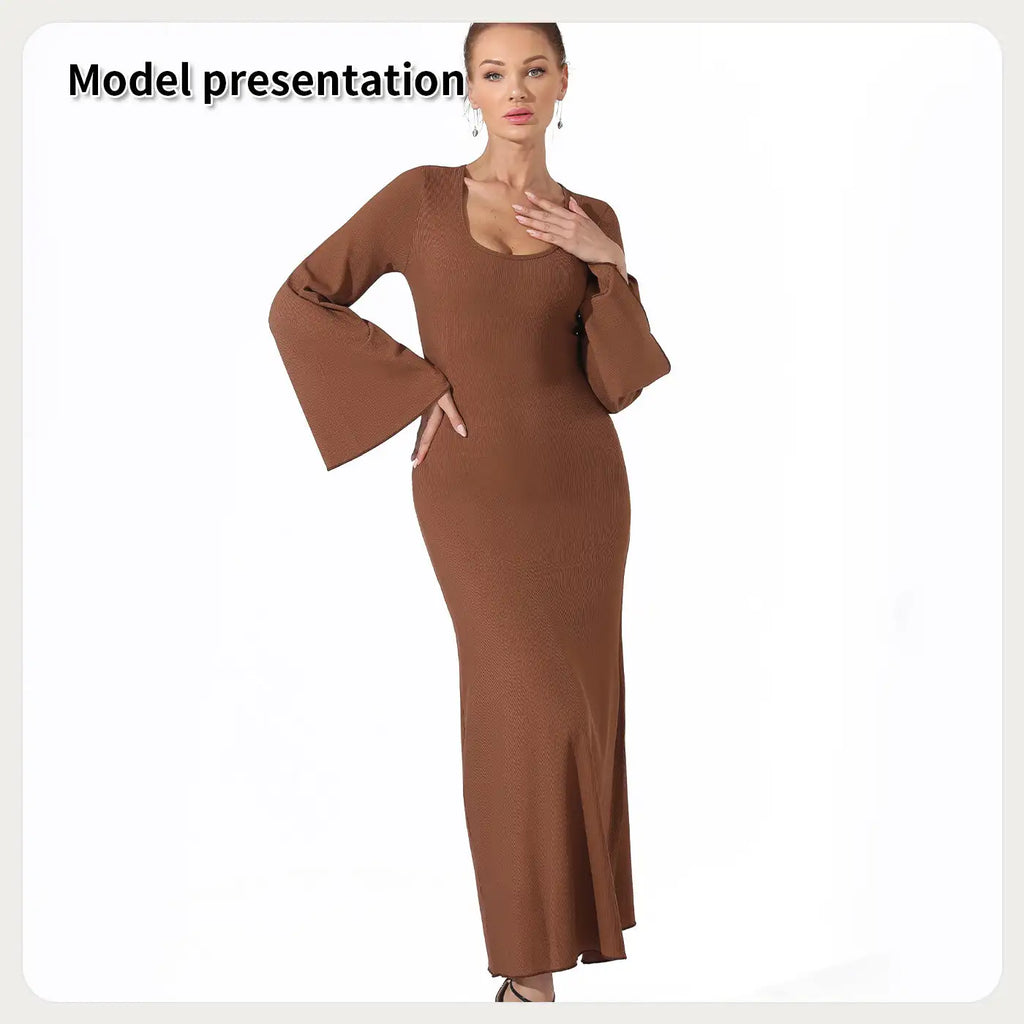 Women's Fashion Simple Solid Color Dress - SJB-DIAMOND ELITES