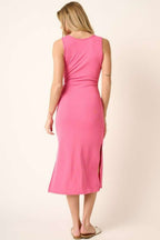Side Slit Wide Strap Midi Tank Dress – Stylish, Sexy and Comfortable Midi Dress with Side Slits and Wide Straps Stevvex