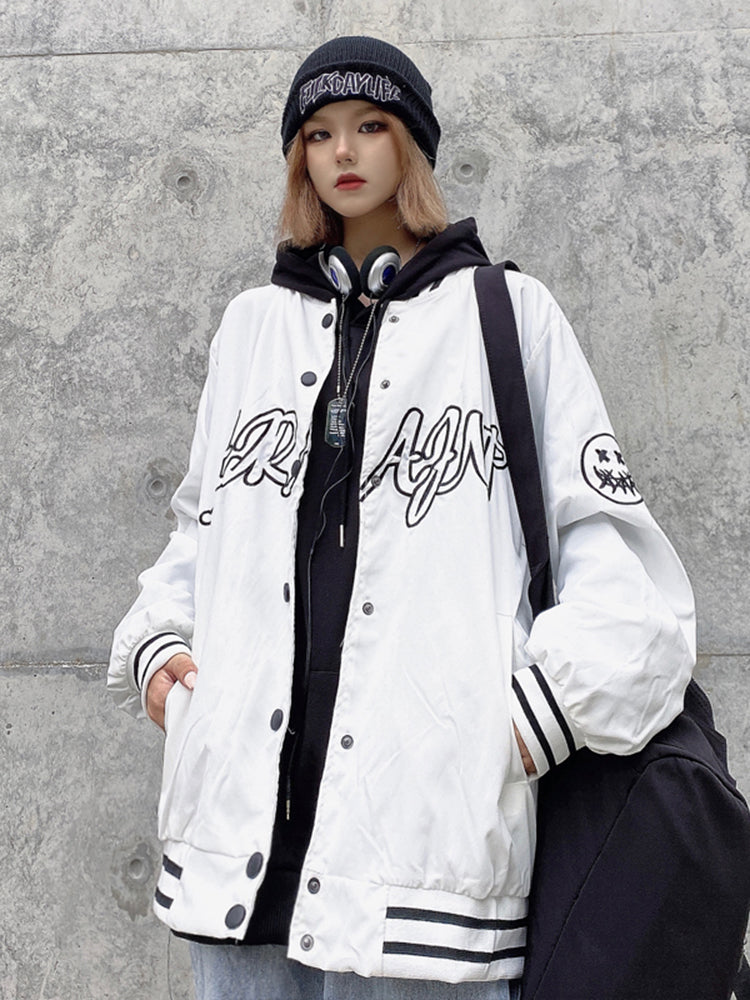Loose Korean Student Baseball Uniform Jacket Pi-Mart