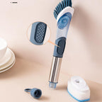New Multifunctional Dish Brush Household Kitchen Oily Sponge Long Handle Cleaning Brush Pi-Mart