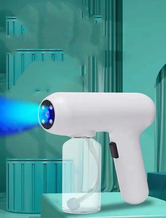 Electric Sanitizer Sprayer Handheld Blue Light Nano Steam Disinfection Spray Gun Home Car Wireless USB Humidifier Atomizer Pi-Mart