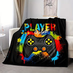 1pc Cozy Gamer Blanket - Soft Fleece Throw for Video Games, Plush Bed Blanket for Teens, Game Room Decor, Birthday Gift for Boys, Suitable for Couch, Bedroom, and More Lootquake LLC