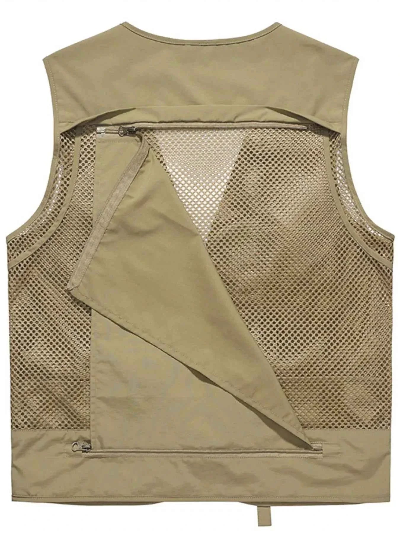 MegaFit Men's Quick-Dry Multi-Pocket Mesh Vest THRIXINE