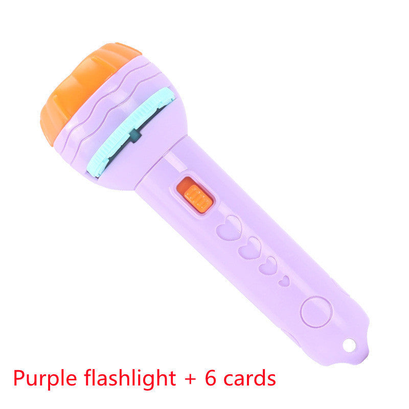 Cartoon Projection Flashlight 80 Patterns Creative Children Flashlight Toy Projector Baby Toys Bedtime Story Book Pi-Mart