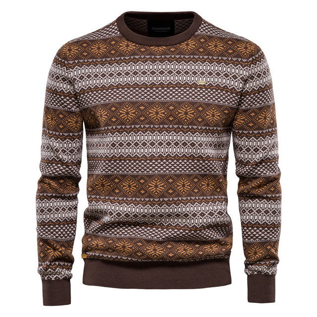 Spliced Cotton Men's Sweater Pi-Mart