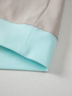 Colorblock Patchwork Drop Shoulder Sweatshirt THRIXINE