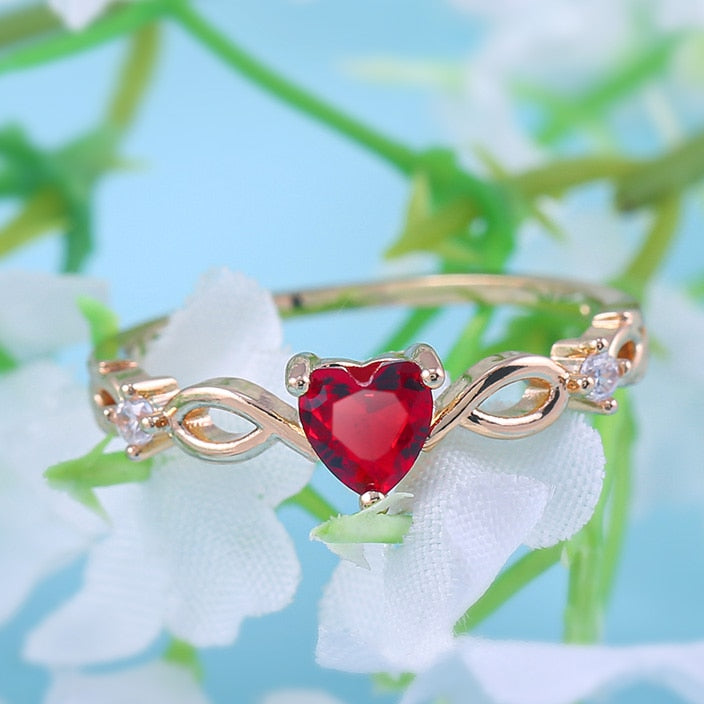 Huitan Simple Heart Ring - SJB-DIAMOND ELITES