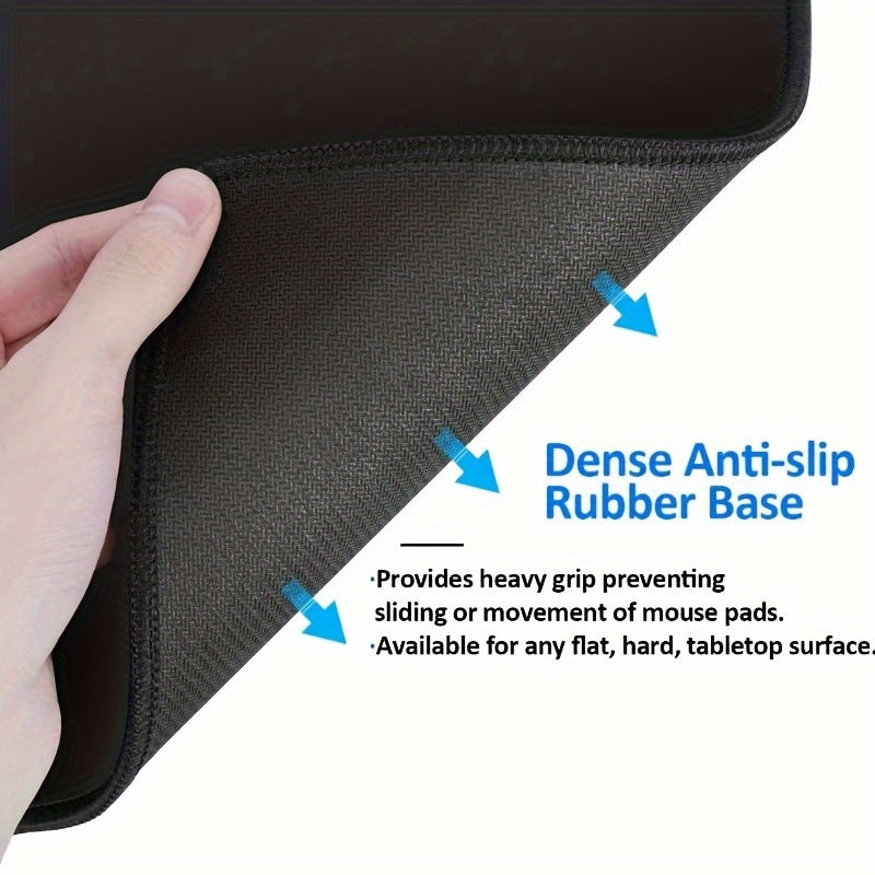 1pc 4mm Thick Gaming Mouse Pad With Locking Edge, Ideal For Esports And Office Use