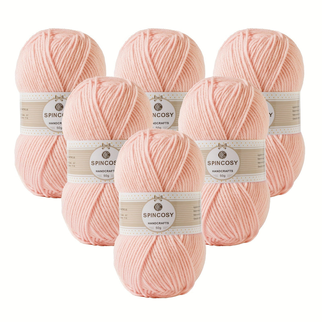 6pcs 4 Layers Hand-woven Crochet Yarn, Soft And Comfortable, 100% Acrylic Yarn, Suitable For DIY Crocheting And Knitting Scarf, Sweater, Shawl, Blanket, 1.76oz/pc