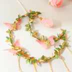 Sun Catcher Winding Leaf Flower Butterfly Leaves Moon Natural Crystal Pendant Pi-Mart