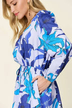 Floral Long Sleeve Romper with Pockets - S-3XL | Femstylo