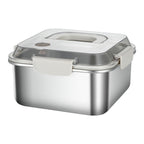 304 Stainless Steel Crisper Square Lunch Box With Handle Pi-Mart