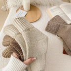 Ins Knitted Socks Winter Warm Thickened Solid Loop Socks High Ribbed Sweat-absorbent Floor Sock Pi-Mart
