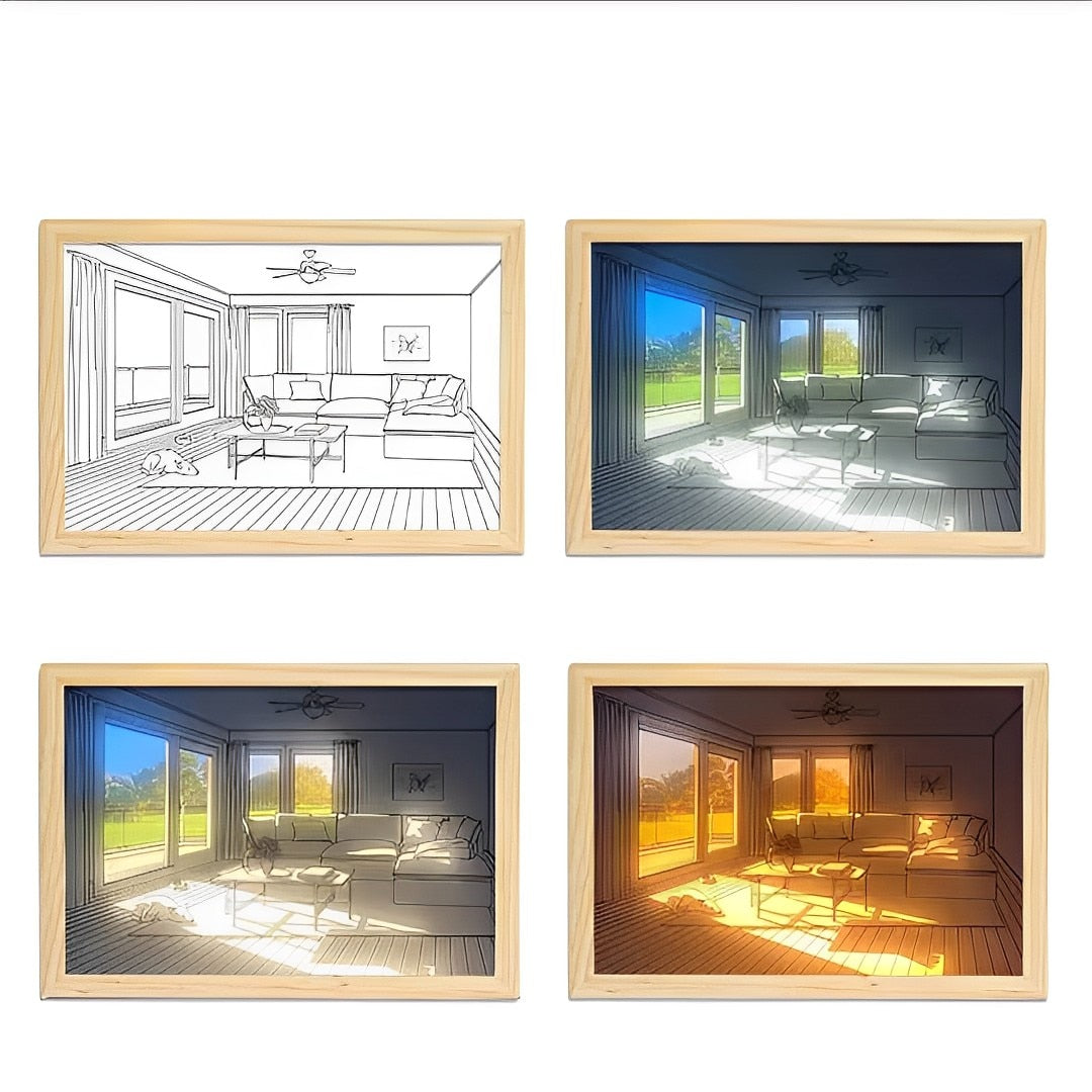 Wooden Atmospheric Wall Lamp - SJB-DIAMOND ELITES
