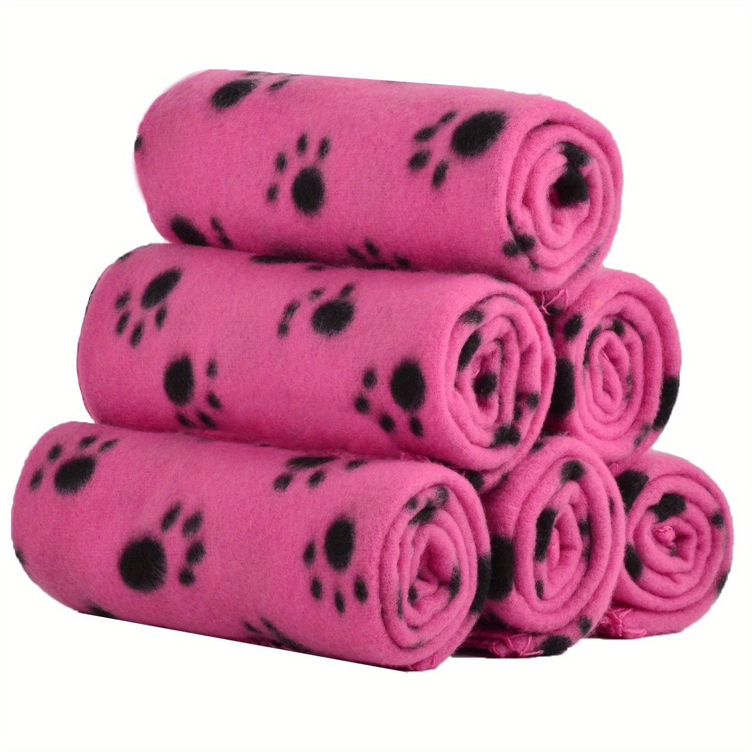 6-Pack of Warm Paw Print Dog Blanket Bed Covers to Keep Your Furry Pets Cozy! Lootquake LLC