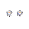 Moonstone Lava Stud Earrings Pi-Mart