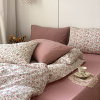 Four-piece Cotton Retro Bed Sheet Duvet Cover Student Dormitory Pi-Mart
